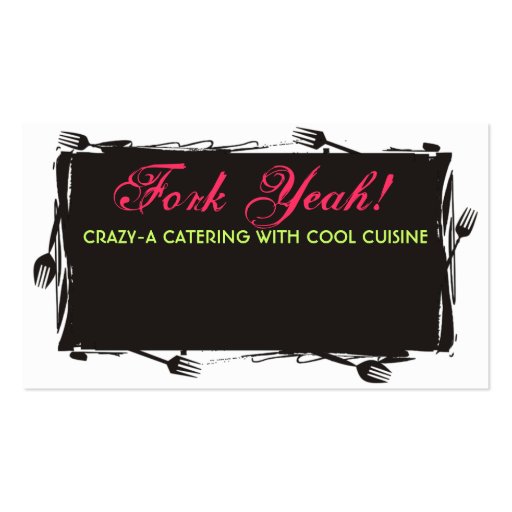art forks dining culinary catering business car... business card template