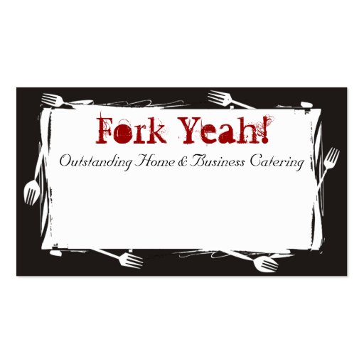 art forks dining culinary catering business car... business cards (front side)