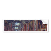 Art Gallery Of The Louvre Detail By Robert Hubert Bumper Sticker