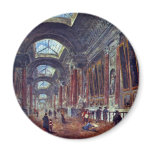 Art Gallery Of The Louvre Detail By Robert Hubert Fridge Magnets