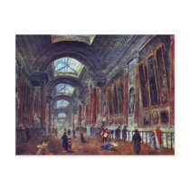 Art Gallery Of The Louvre Detail By Robert Hubert Post Card