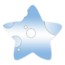 Art Gifts for Argentines: Flag Colors of Argentina Star Stickers
