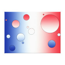 Art Gifts for French People: Flag Colors of France Stretched Canvas Prints