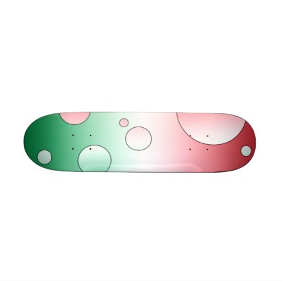 Art Gifts for Italians: Flag Colors of Italy Custom Skate Board by ColorPop
