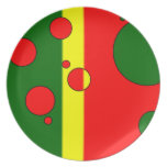 Art Gifts for Portuguese: Flag Colors of Portugal plates