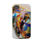 Art Glass Japanese Koi Fish Elegant Tough Cover Tough Iphone 4 Cover