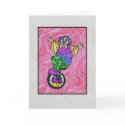 Art Glass Rainbow Clown Card by PartyShop Art Glass Rainbow Clown Card
