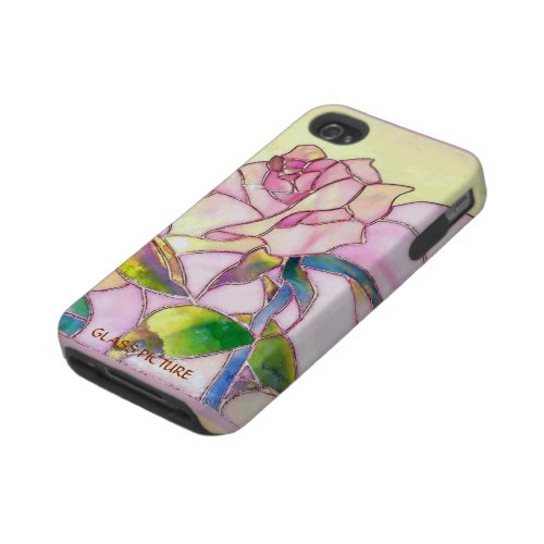 Art Glass Sweet Pink Rose Tough Cover casemate_case