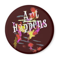 Art Happens: Paint Splashes magnets by JaZilla Art Happens: Paint Splashes magnets