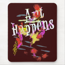 Art Happens: Paint Splashes Mouse Mats