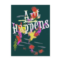 Art Happens: Paint Splashes Post Card