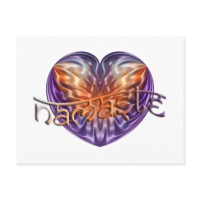 ART Heart NAMASTE Postcards by EDDArtSHOP
