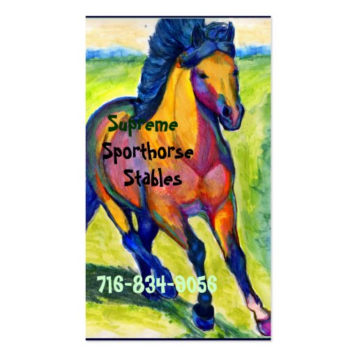 Art Horse Business Cards (front side)