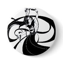 Art Illustration by Aubrey Beardsley buttons