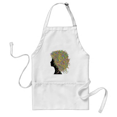 Art in my hair apron by Clareville