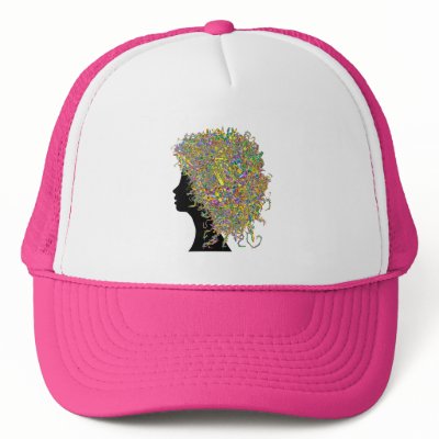 Art in my hair hat by Clareville