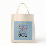 Art ink drawing pug dog Bag