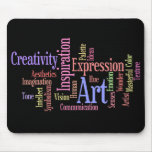 Art, Inspiration, Expression - Creative Person's mousepads