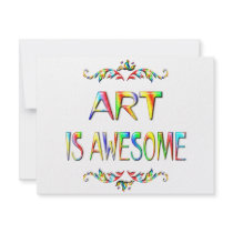 Art is Awesome invitations