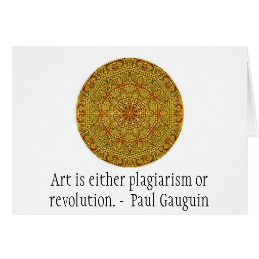 Art Is Not Plagiarism Or Revolution