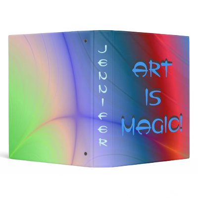 Art is Magic Personalized Artist Portfolio Binder by SialiciousStationary