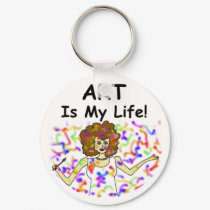 Art Is My Life Keychain