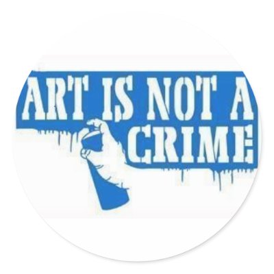 Art is Not a Crime Stickers by graphicstees