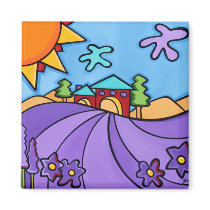 art_lavendar_romance magnets