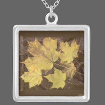 Art Leaf Jewelry, Fall Leaf Jewelry, Fall Pendant necklaces