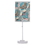 art nouveau abstract decor pattern table lamps
