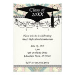art nouveau abstract elegant pastel pattern grad announcements