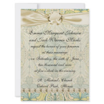 art nouveau abstract ornate pattern personalized invite