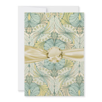 art nouveau abstract ornate pattern personalized invitation