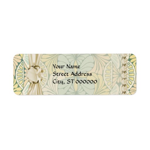 art nouveau abstract ornate pattern custom return address labels