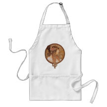 Art Nouveau - Alphonse Mucha Byzantine Head Apron