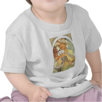 Art Nouveau - Alphonse Mucha "Flower" t-shirts by MyOtherPlanet Art Nouveau - Alphonse Mucha "Flower" t-shirts