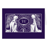 Art Nouveau Angels Monogram Note Cards