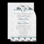 Art Nouveau Art Deco Daisy Wedding Invitation