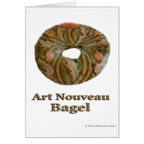 Art Nouveau Bagel Greeting Card