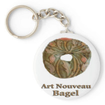 Art Nouveau Bagel Key Chain