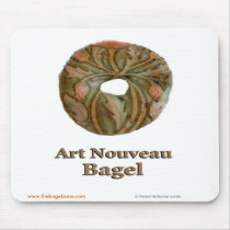 Art Nouveau Bagel Mousepad