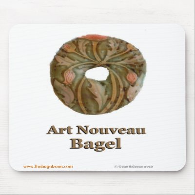 Art Nouveau Bagel Mousepad by TheBagelZone