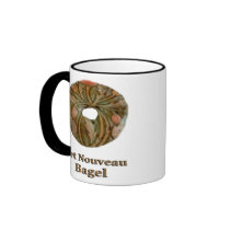 Art Nouveau Bagel Coffee Mugs