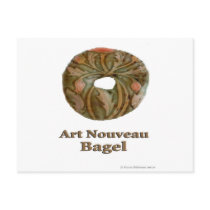 Art Nouveau Bagel Post Card
