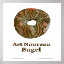 Art Nouveau Bagel Poster
