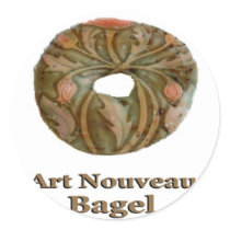 Art Nouveau Bagel Sticker