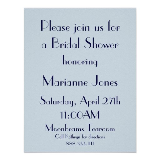 Art Nouveau Beautiful Bride Shower Invitation