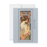 Art Nouveau Beautiful Bride Wedding RSVP Card Custom Invitations