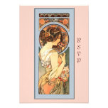 Art Nouveau Beautiful Bride Wedding RSVP Card Personalized Announcement