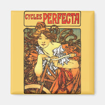 Art Nouveau Bicycle - Alphonse Mucha Magnet